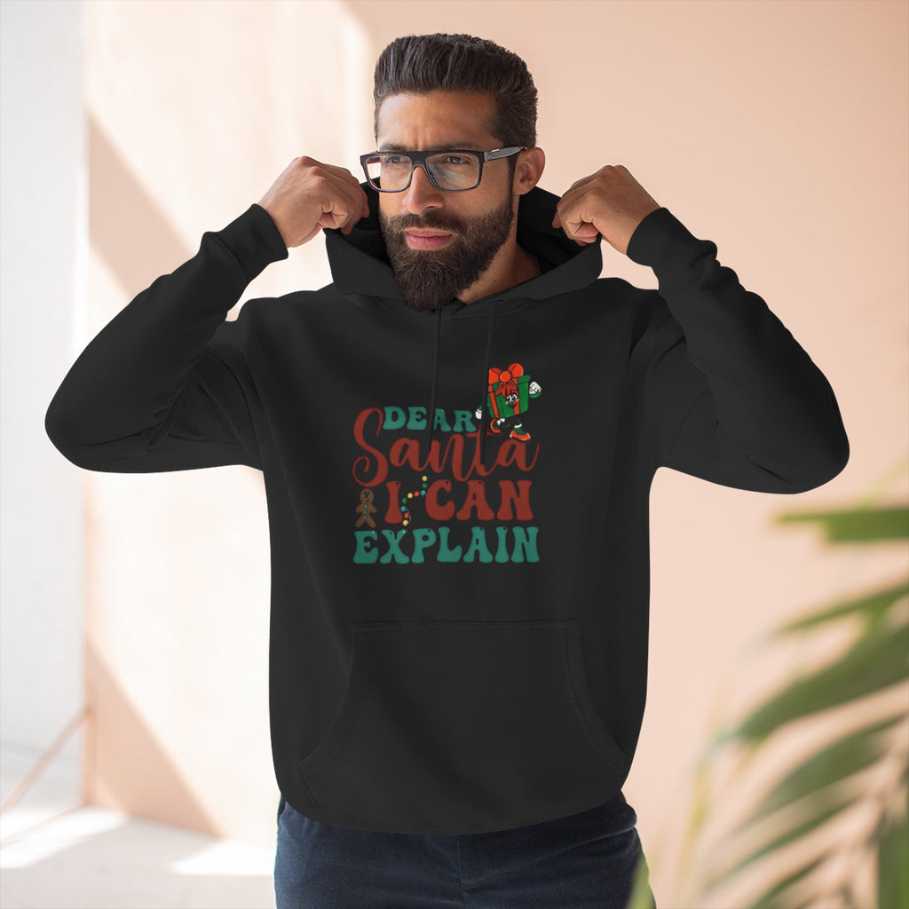 Christmas Hoodie “Dear Santa I Can Explain” Funny Holiday Pullover Christmas T-Shirts and Sweatshirts Collection