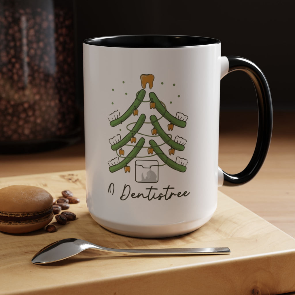 Dentist Christmas Mug - 'A Dentistree' Holiday Coffee Cup (11/15oz)