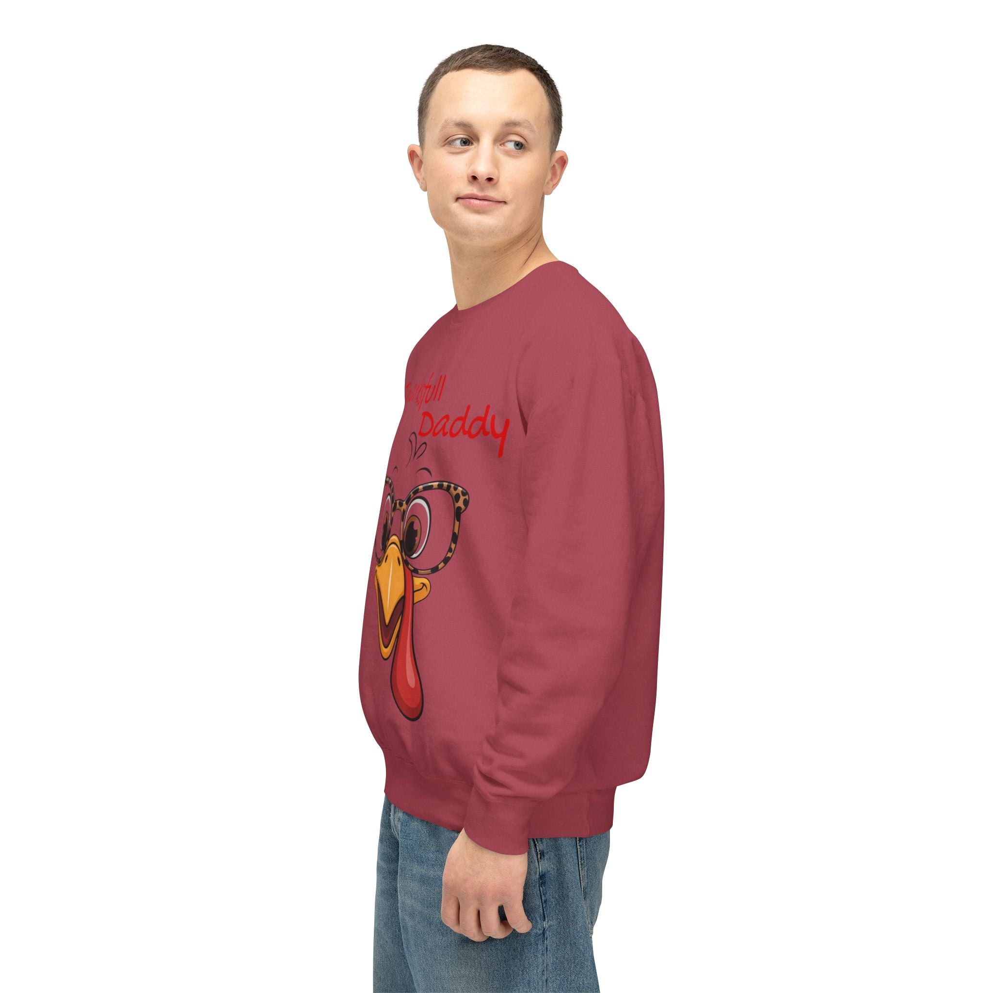 Thanksgiving Turkey 'Thankstfull Daddy' Crewneck Sweatshirt Fall T-Shirts and Sweatshirts Collection