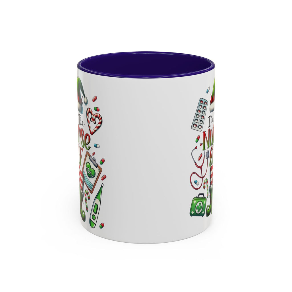 Nurse Elf Coffee Mug — Christmas Medical Holiday Gift (11oz & 15oz) Medical Christmas Mug