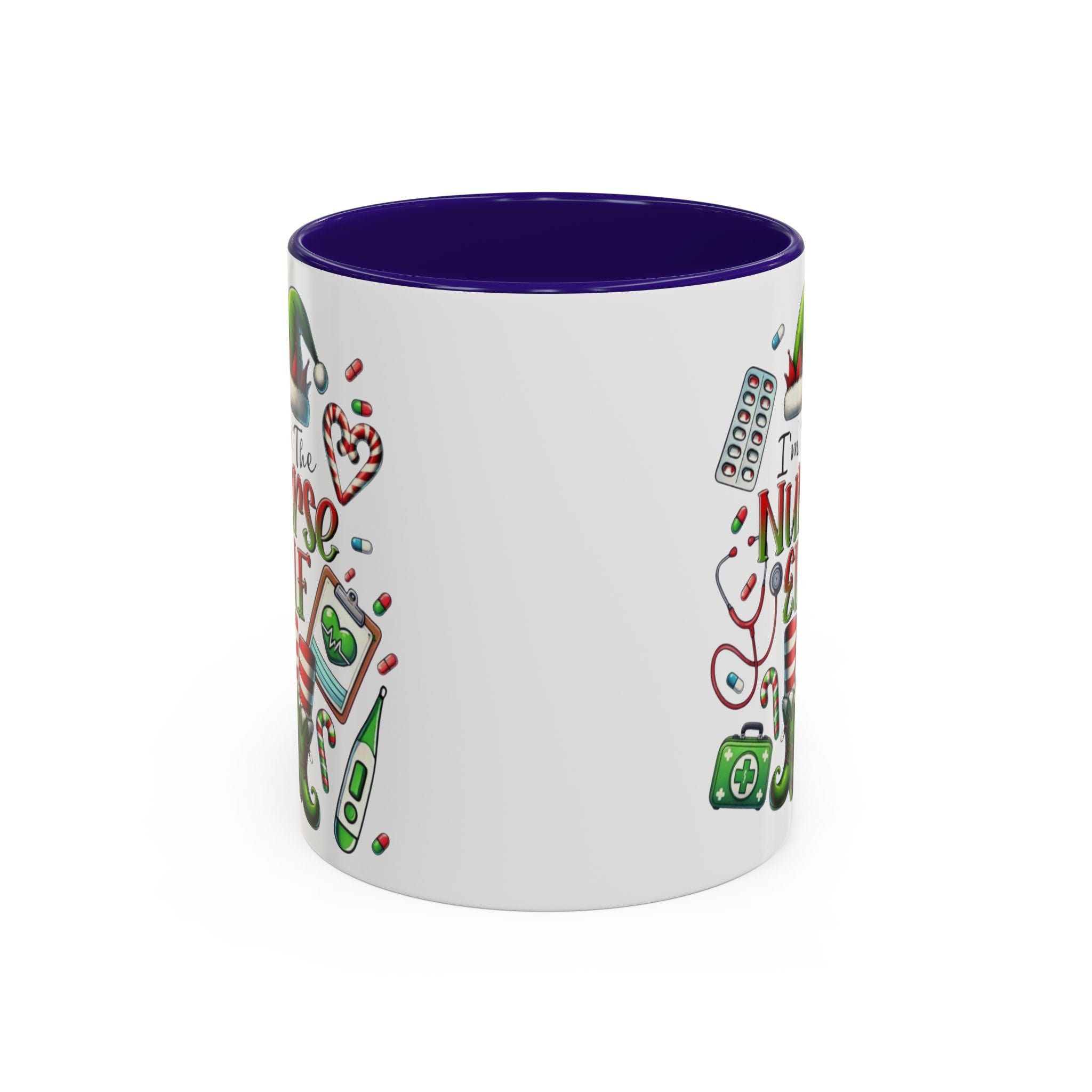 Nurse Elf Coffee Mug — Christmas Medical Holiday Gift (11oz & 15oz) Medical Christmas Mug
