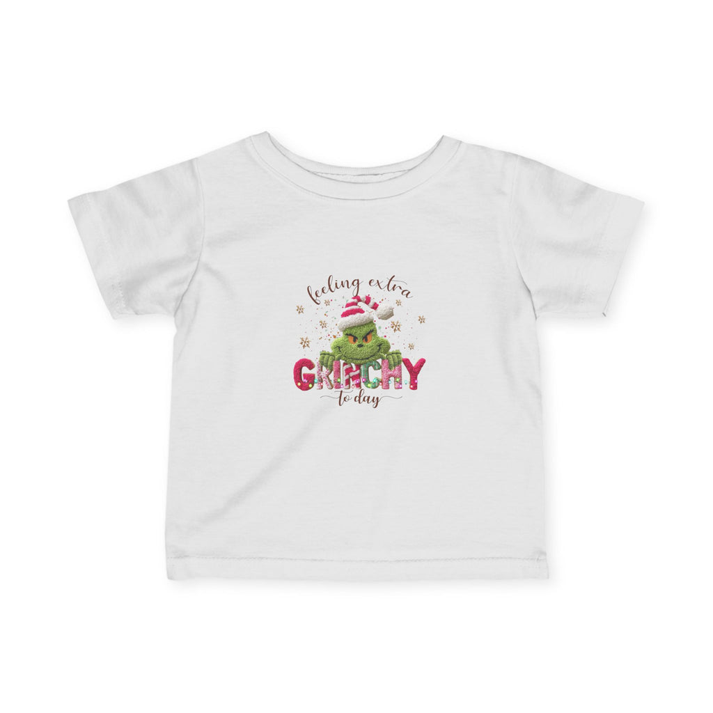 Infant Tee - "Feeling a Little Grinchy Today" Cute Baby Christmas Shirt