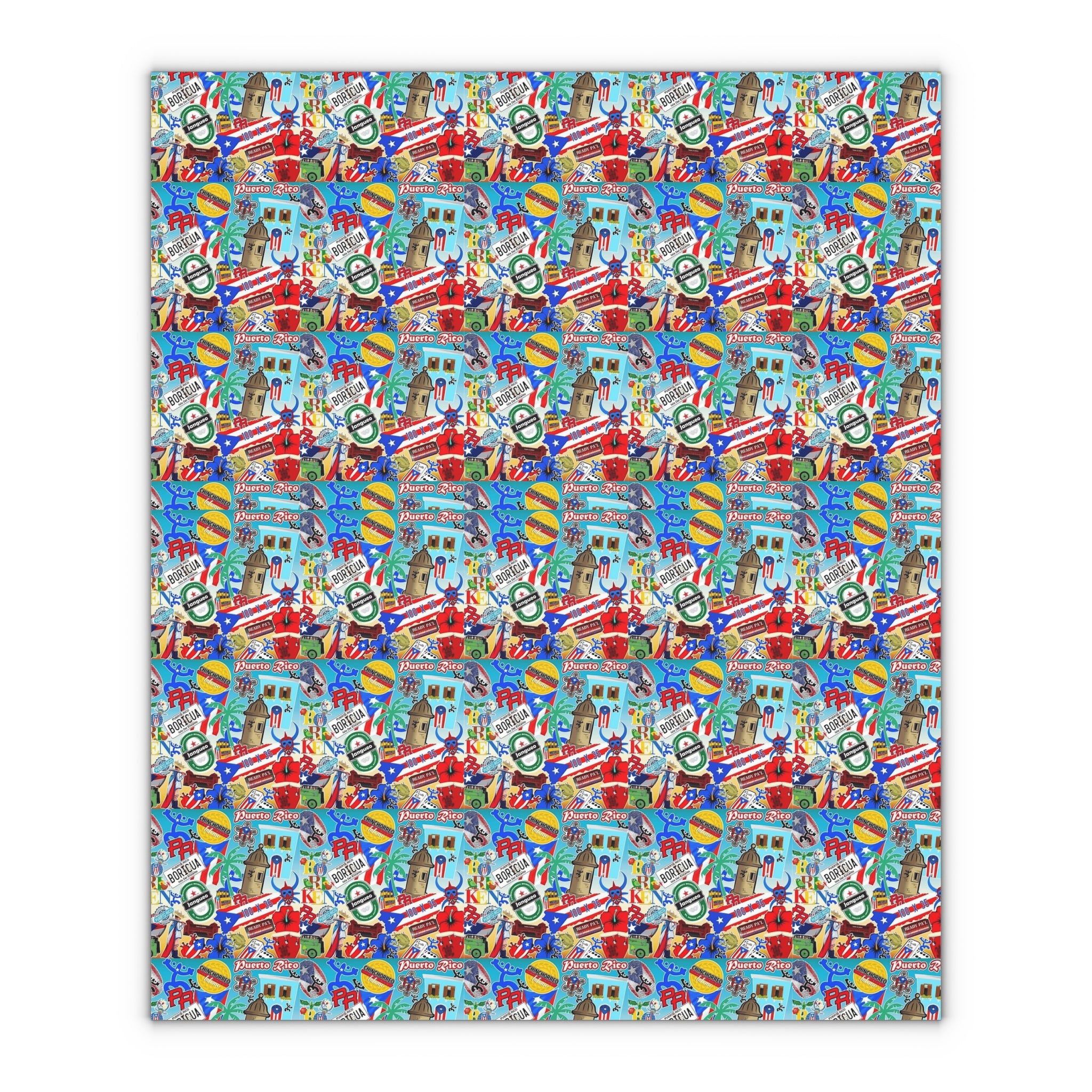 Puerto Rico Wrapping Paper – Cultural Gift Wrap | Boricua Heritage Design | Holiday & Celebration Gift Packaging