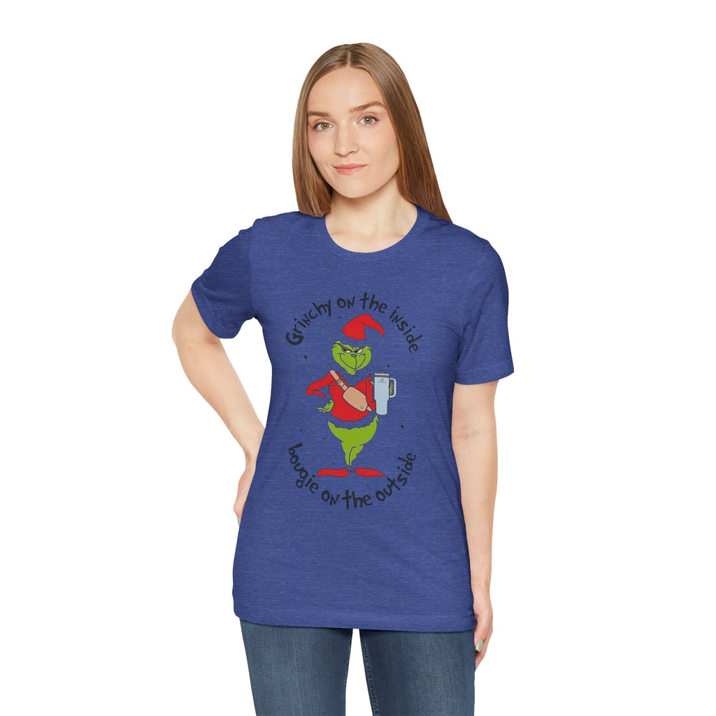 Grinch-Inspired Holiday Tee: 'Grinchy on the Inside, Boogie on the Outside'