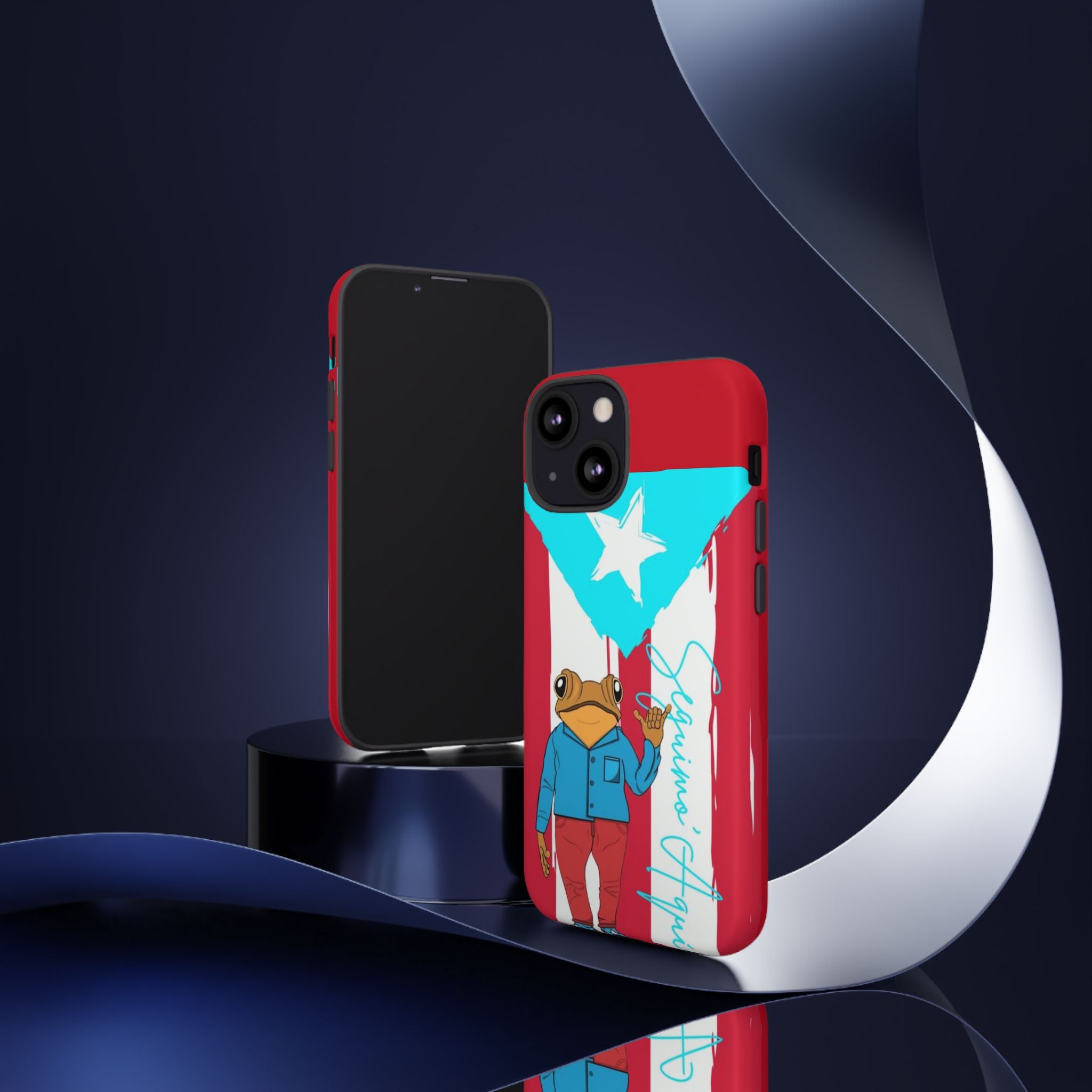 Puerto Rican Flag Frog Design ("Señorita Hops")Phone Case Isla del Encanto Phone Case – Puerto Rican Style