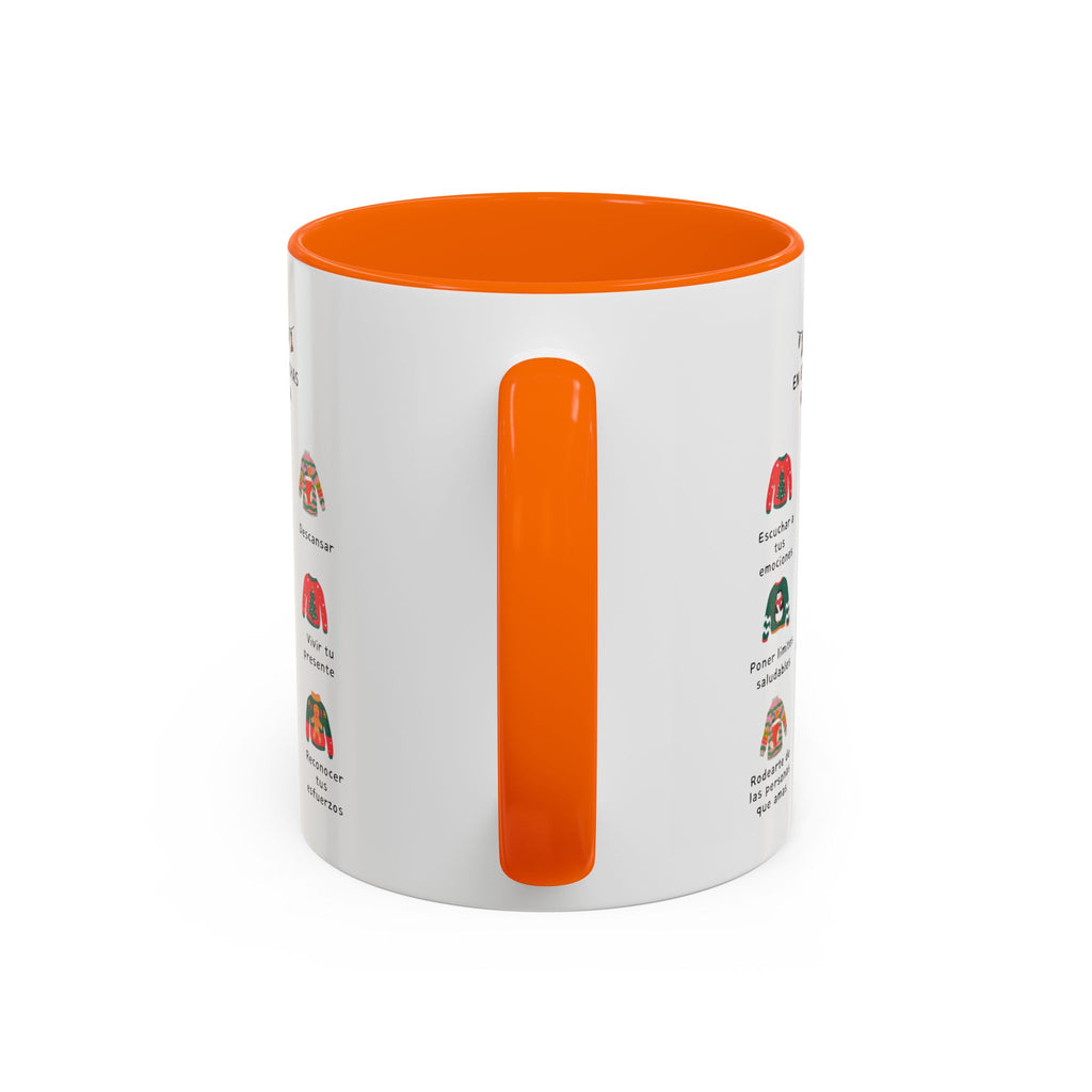 Coffee Mug — 'En Estas Fechas Recuerda' Holiday Sweater Reminder Accent Mug (11/15oz)