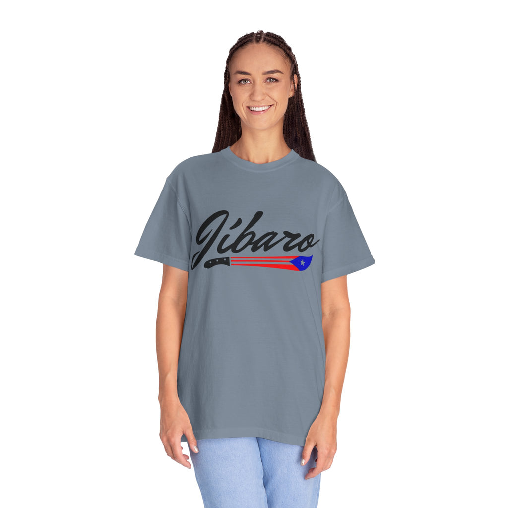 T-Shirt  "Jíbaro" Puerto Rican Heritage Tee (Back Machete  Sombrero de Paja Design) Puerto Rico’s Navidades