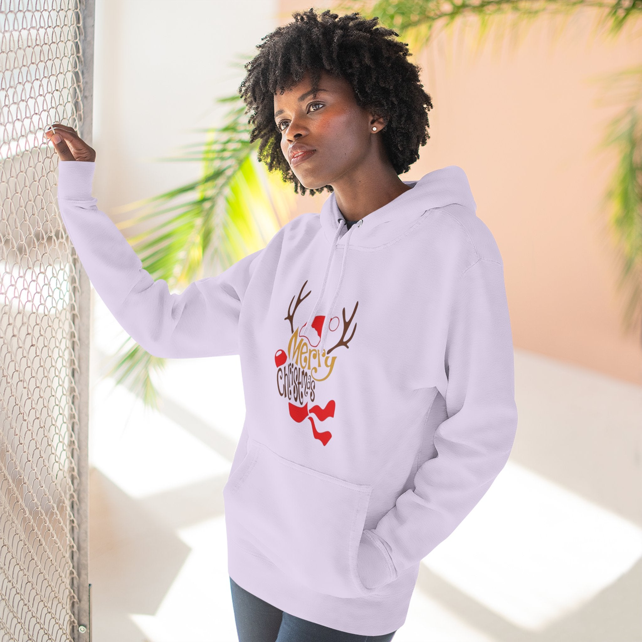 Holiday Apparel | Christmas Tees & Sweatshirts with Festive Quotes Merry Christmas Fleece Hoodie