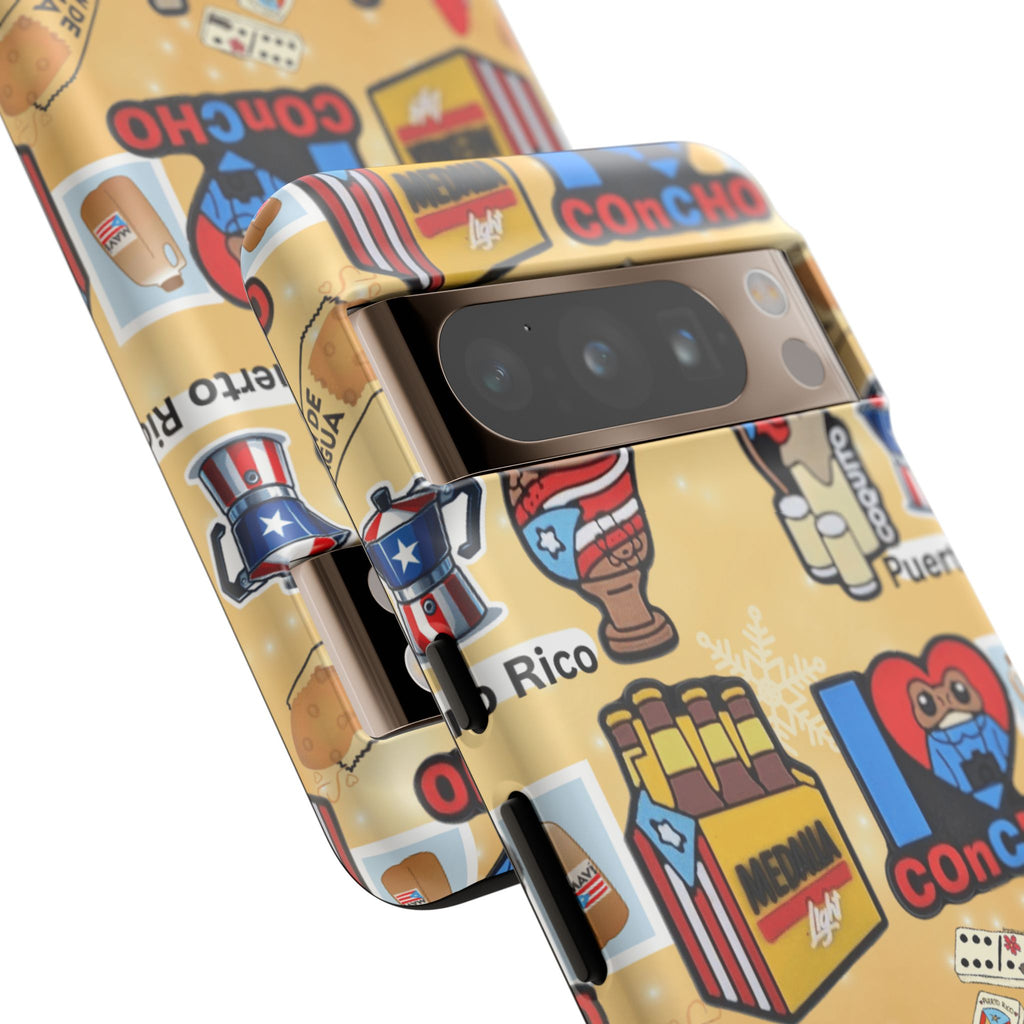 Puerto Rico Sticker Collage Tough Case  ‘I  Concho’ Pattern Phone Case