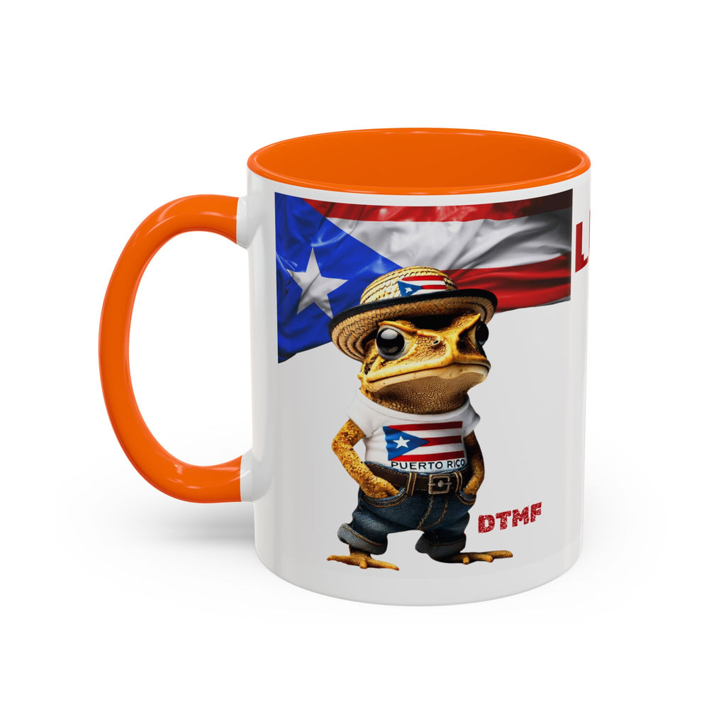 Puerto Rican Frog Character Coffee Mug - Fun Accent Mug for Coffee Lovers