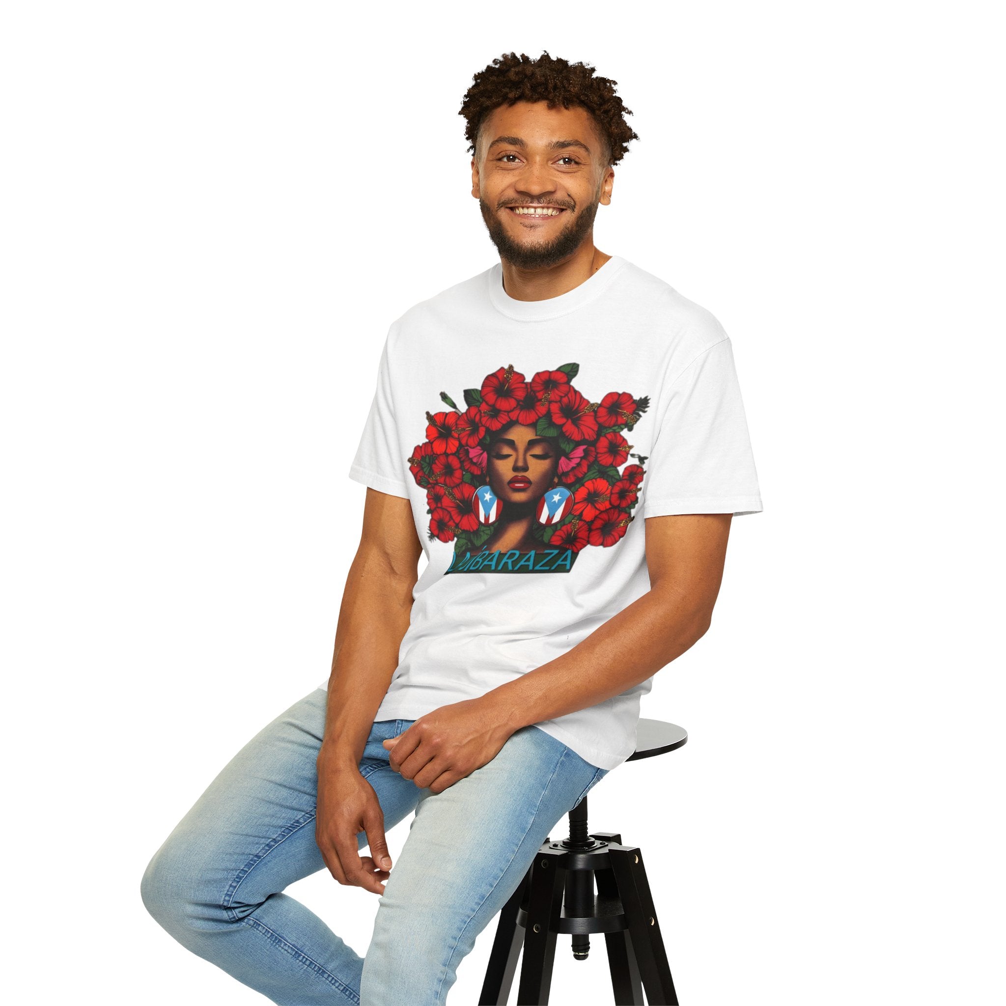 Puerto Rico Navidades T-Shirt — "La Jíbaraza" Floral Puerto Rican Pride Tee