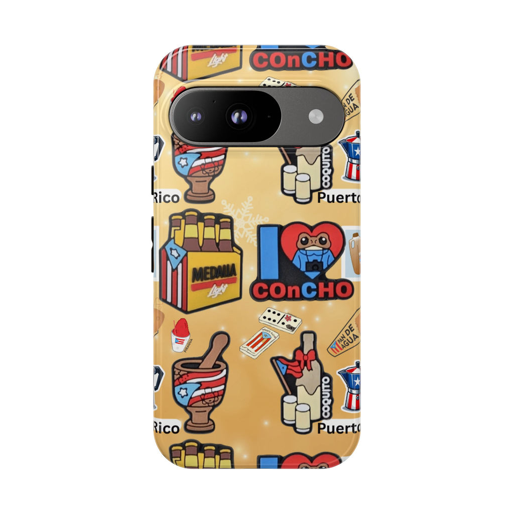 Puerto Rico Sticker Collage Tough Case  ‘I  Concho’ Pattern Phone Case