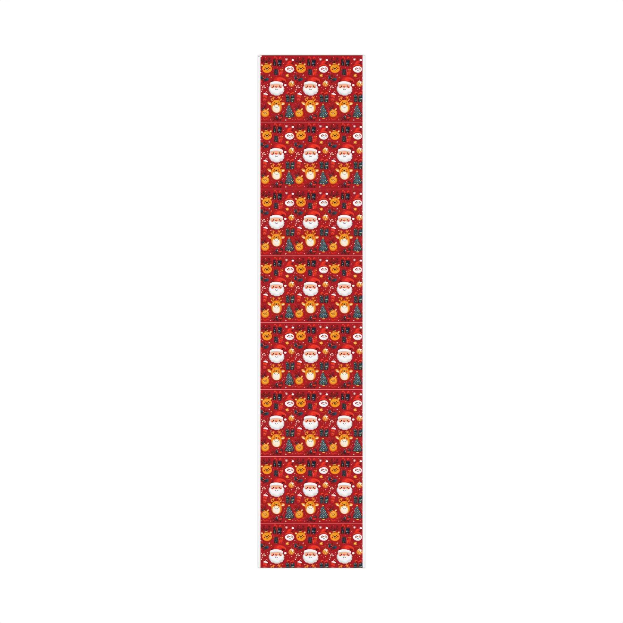 Christmas Wrapping Paper - Santa, Snowman & Reindeer Holiday Gift Wrap Festive Wrapping Paper