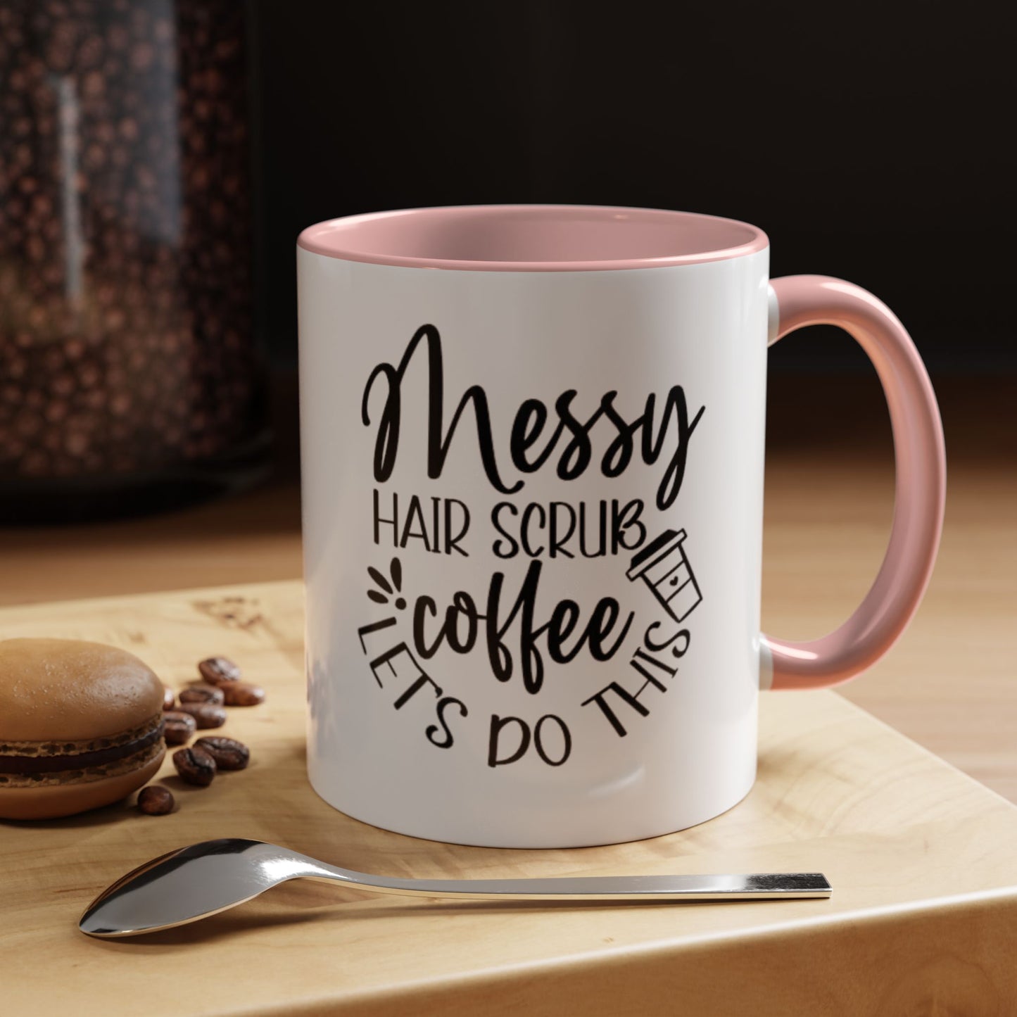 Messy Hair Coffee Mug  Fun & Quirky Gift for Coffee Lovers Motivational Coffee Cup  Positive Morning Gift