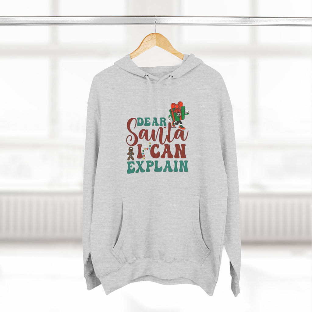 Christmas Hoodie “Dear Santa I Can Explain” Funny Holiday Pullover Christmas T-Shirts and Sweatshirts Collection