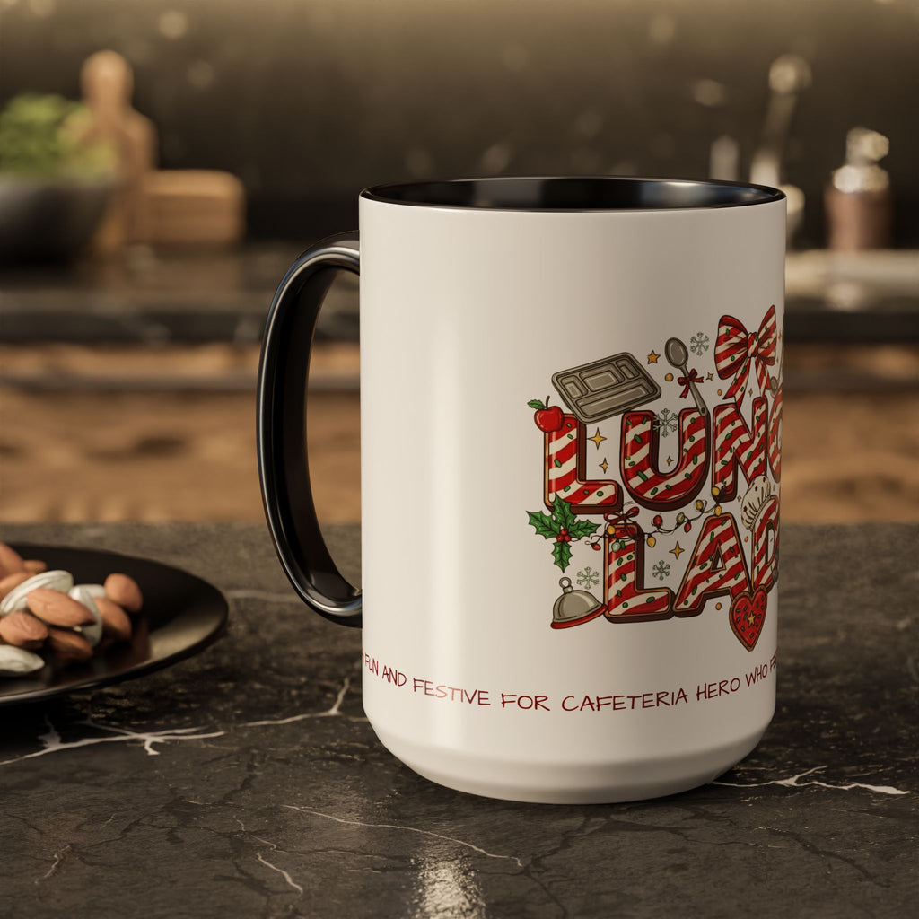 Lunch Lady Mug "Cafeteria Hero Who Feeds the Whole School With Love" | 11oz/15oz Gift  School Staff Christmas Mug Collection