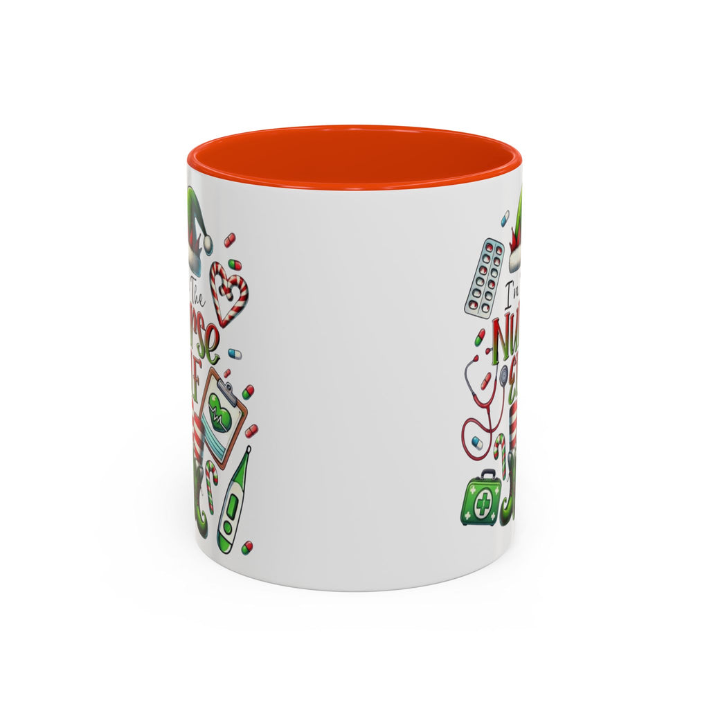 Nurse Elf Coffee Mug — Christmas Medical Holiday Gift (11oz & 15oz) Medical Christmas Mug