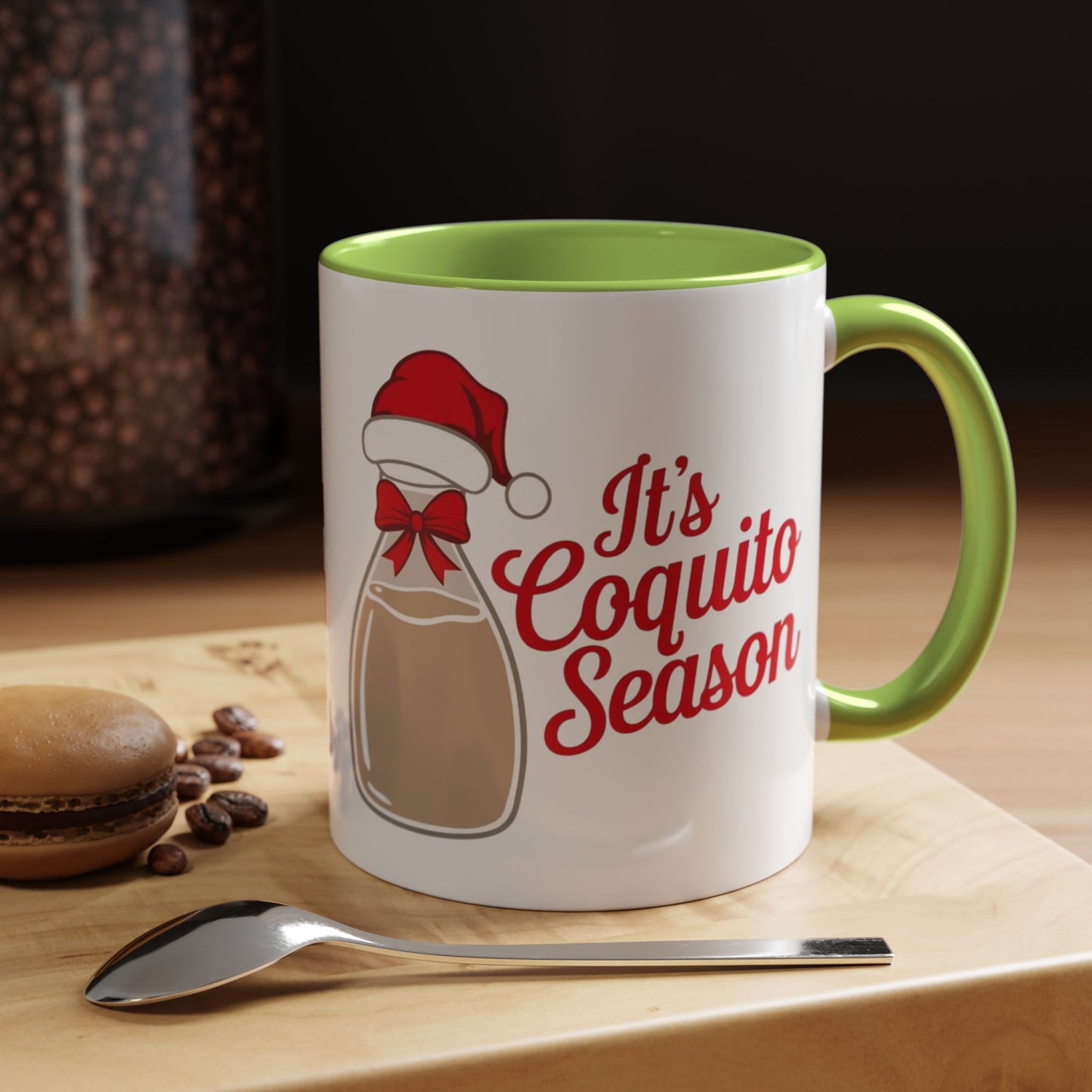 Herencia de Puerto Rico Mug Coquito Season Accent Mug Festive Holiday Coffee Cup