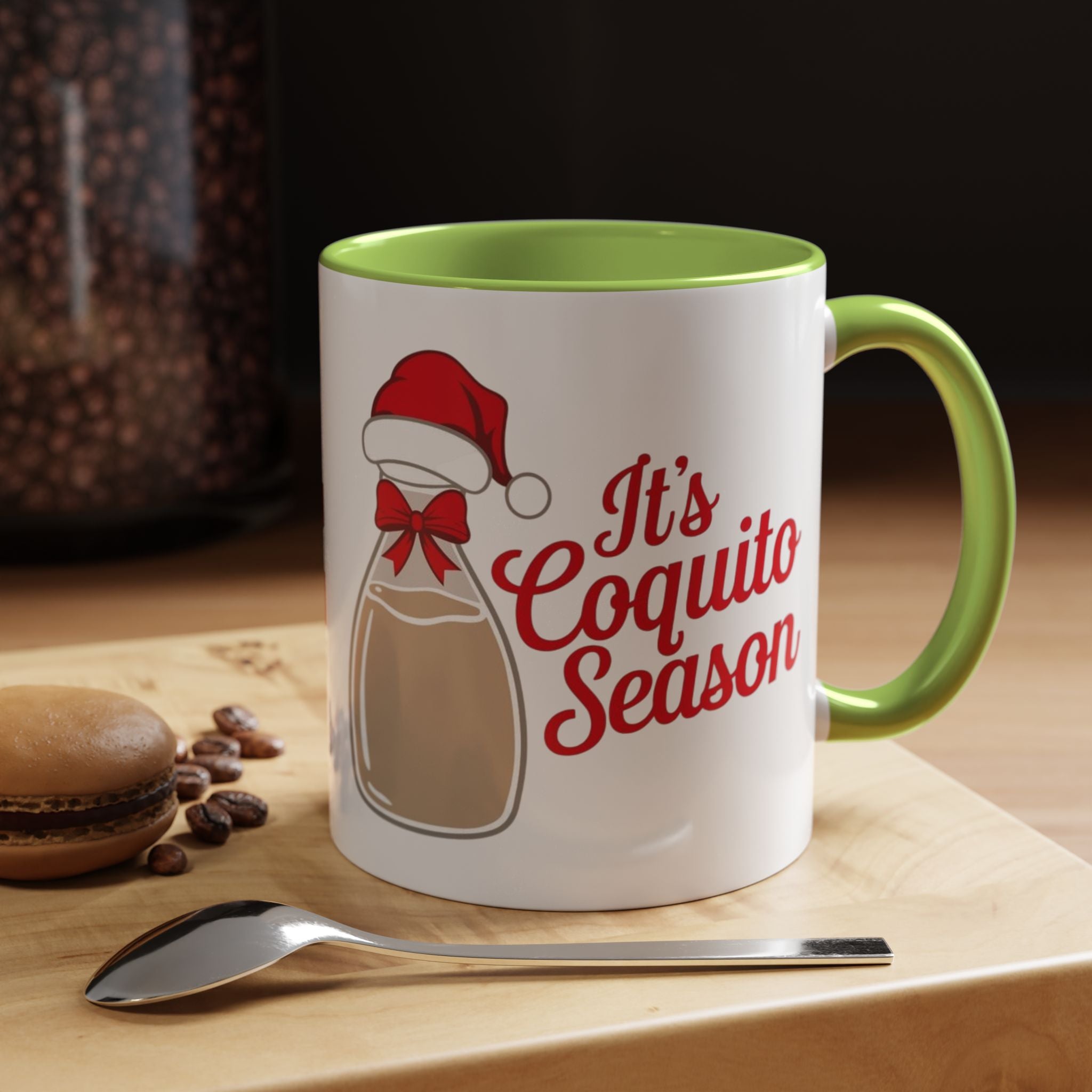 Herencia de Puerto Rico Mug Coquito Season Accent Mug Festive Holiday Coffee Cup