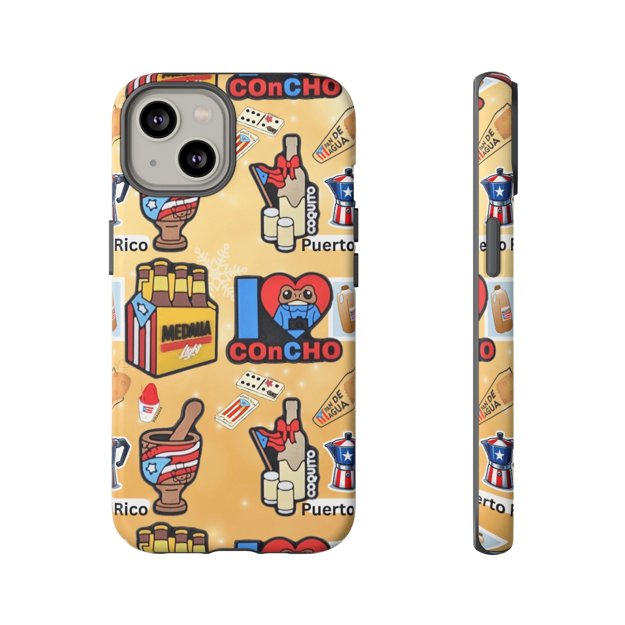 Puerto Rico Sticker Collage Tough Case  ‘I  Concho’ Pattern Phone Case