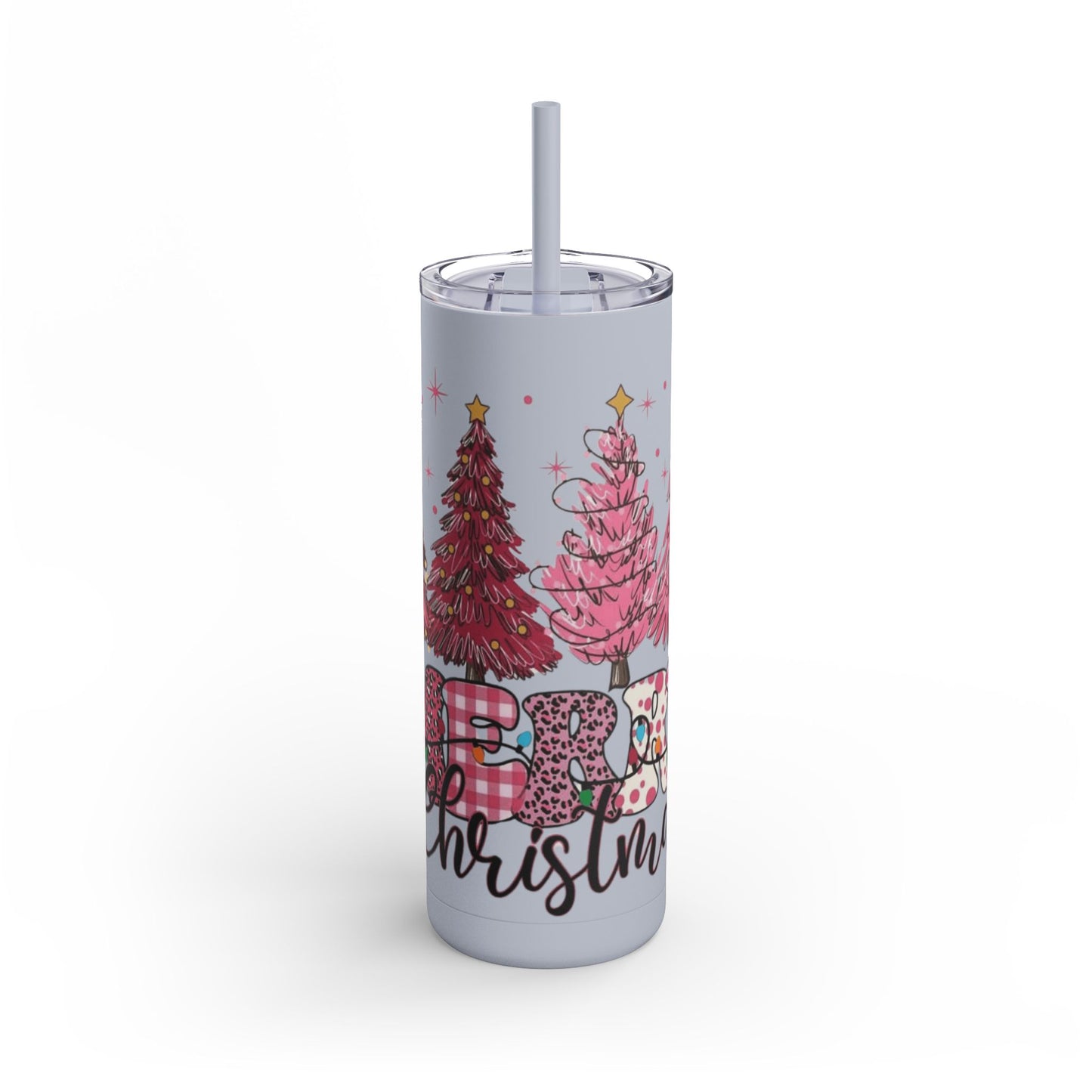 Christmas Tree Tumbler - 20oz Skinny Matte Drinkware Christmas gift mug