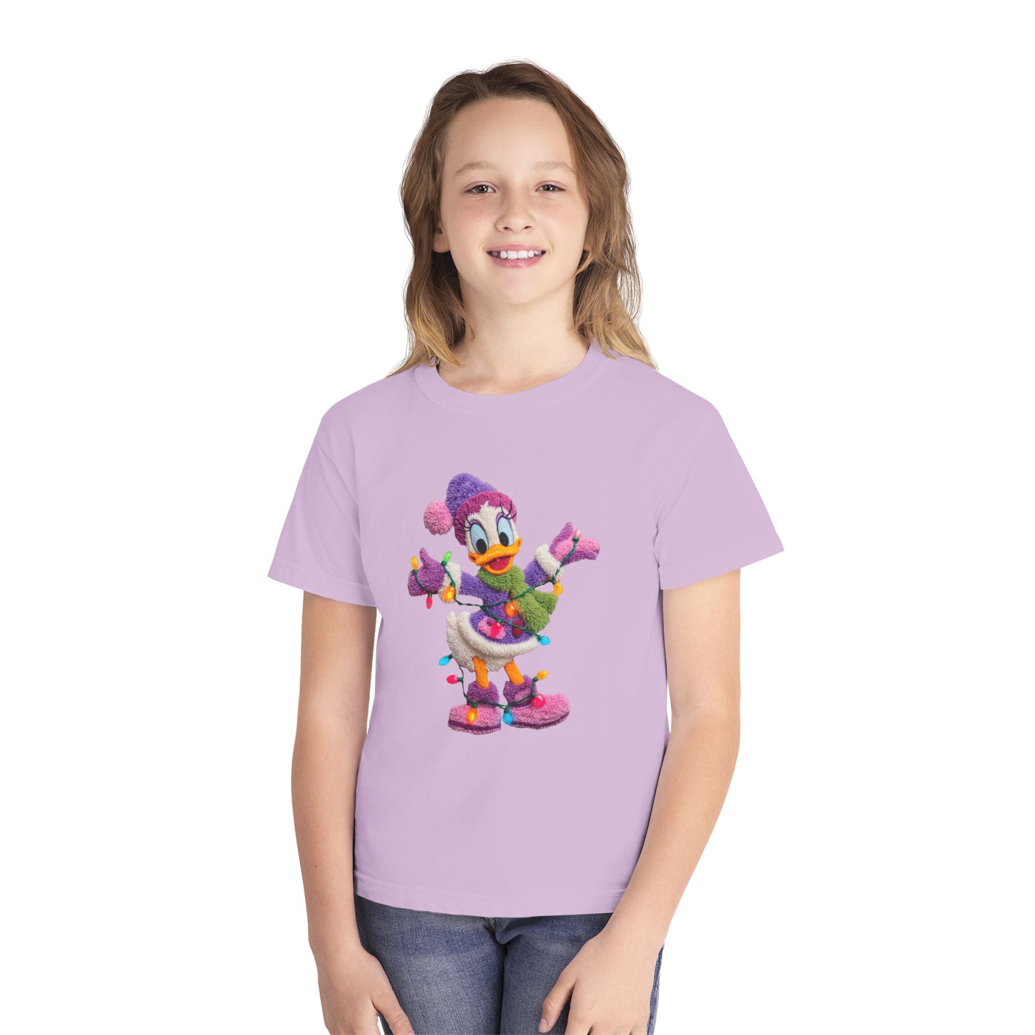 Duckling Holiday Tee — Cute Winter Lights Kids T-Shirt