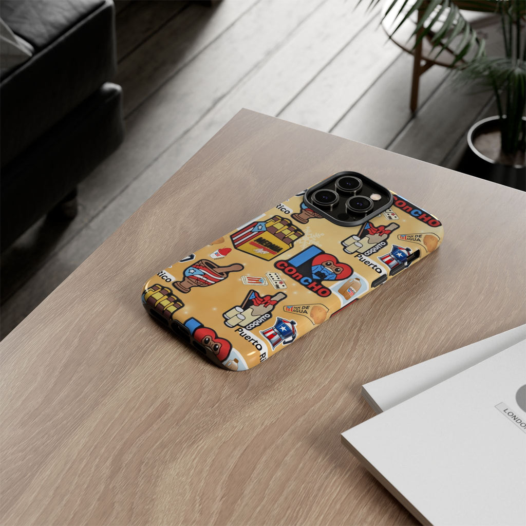 Puerto Rico Sticker Collage Tough Case  ‘I  Concho’ Pattern Phone Case