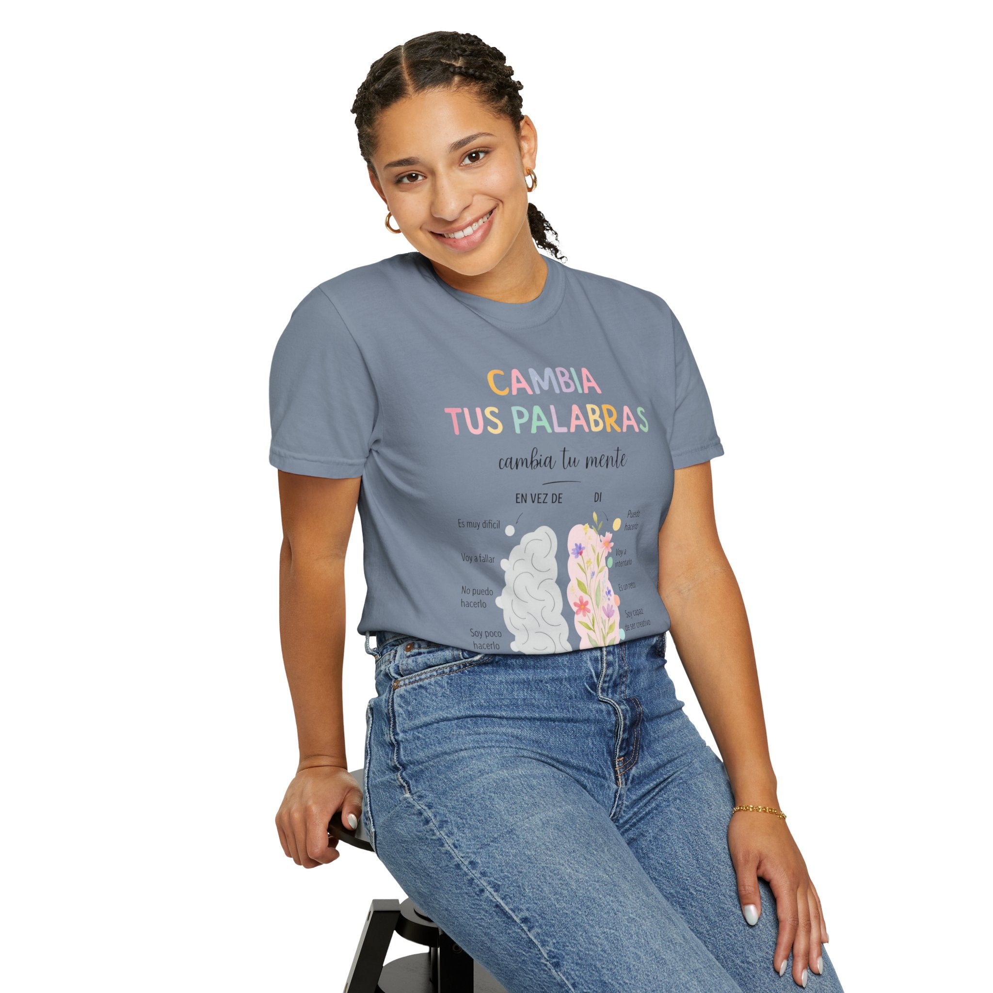 Cambia Tus Palabras Floral Positivity T-Shirt