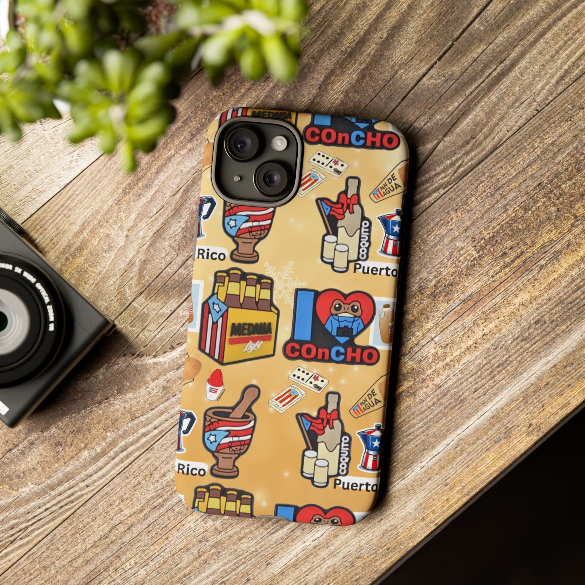 Puerto Rico Sticker Collage Tough Case  ‘I  Concho’ Pattern Phone Case