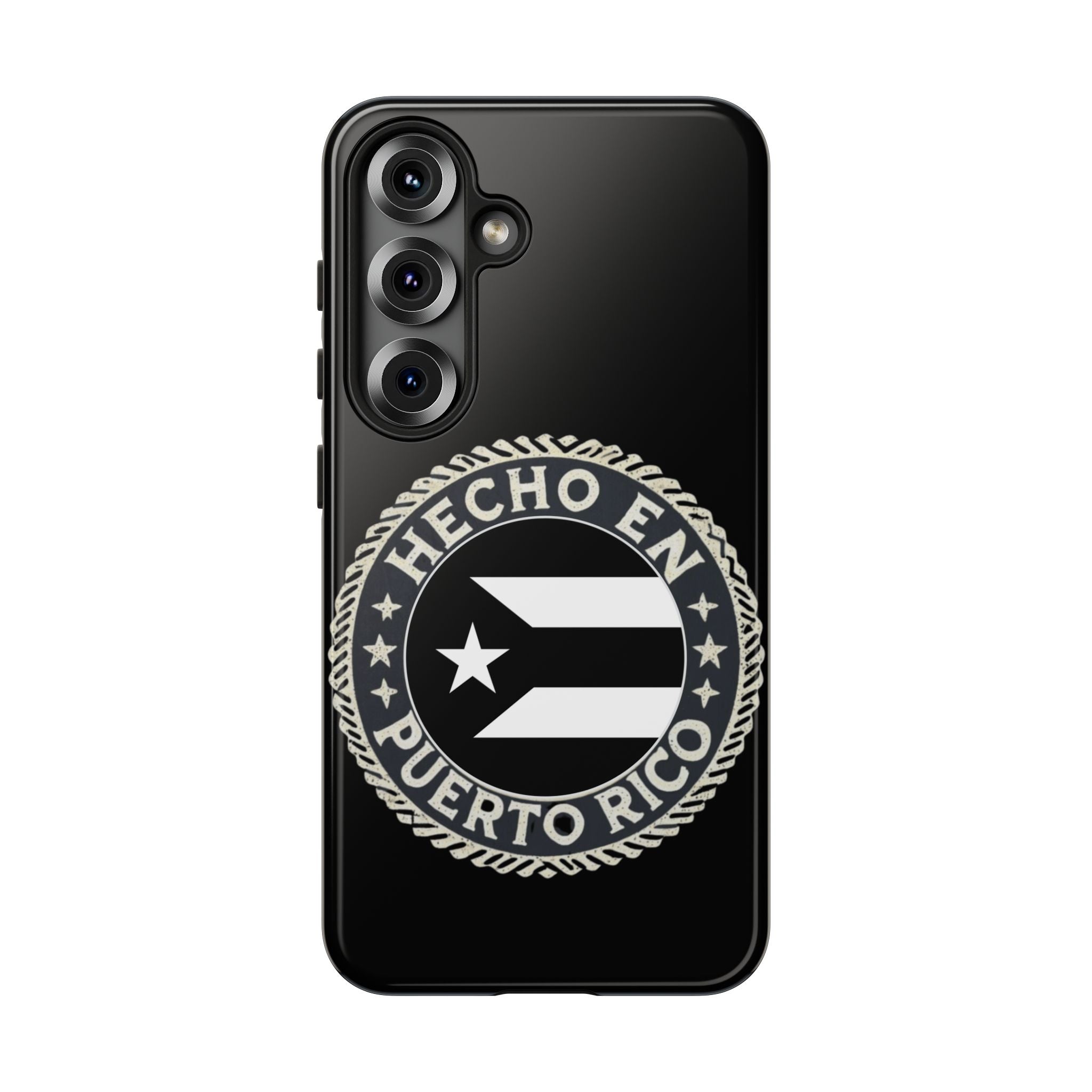 Hecho en Puerto Rico Phone Case  Puerto Rican Flag Emblem Tough Protective Cover