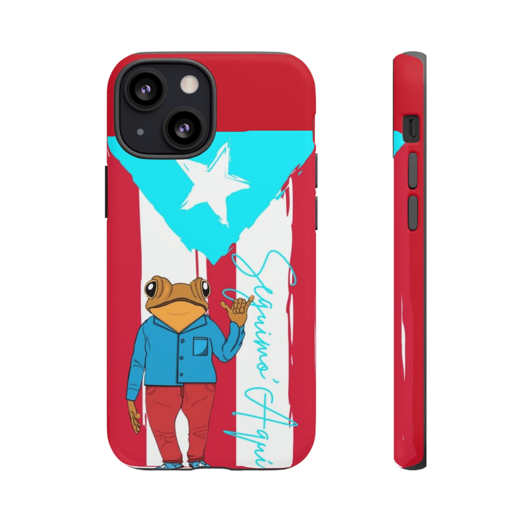 Puerto Rican Flag Frog Design ("Señorita Hops")Phone Case Isla del Encanto Phone Case – Puerto Rican Style