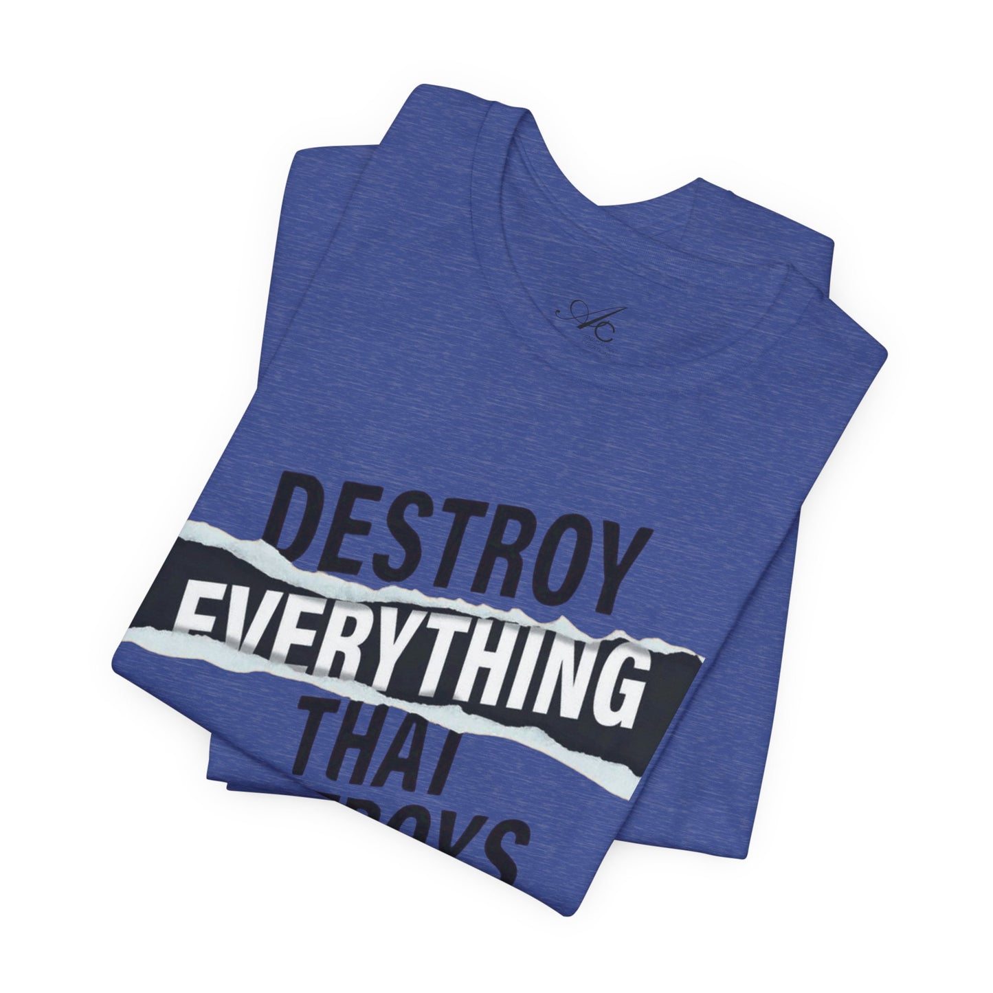 Destroy Everything That Destroys You T-Shirt  Bold Typographic Graphic Tee