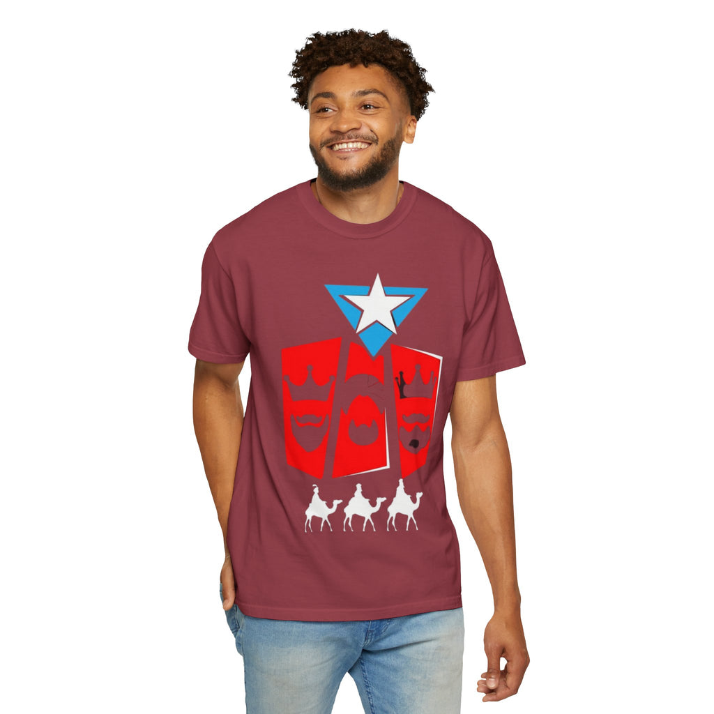 The Three Kings T-Shirt — Puerto Rican Three Kings Graphic Tee (Star & Crown Silhouettes)