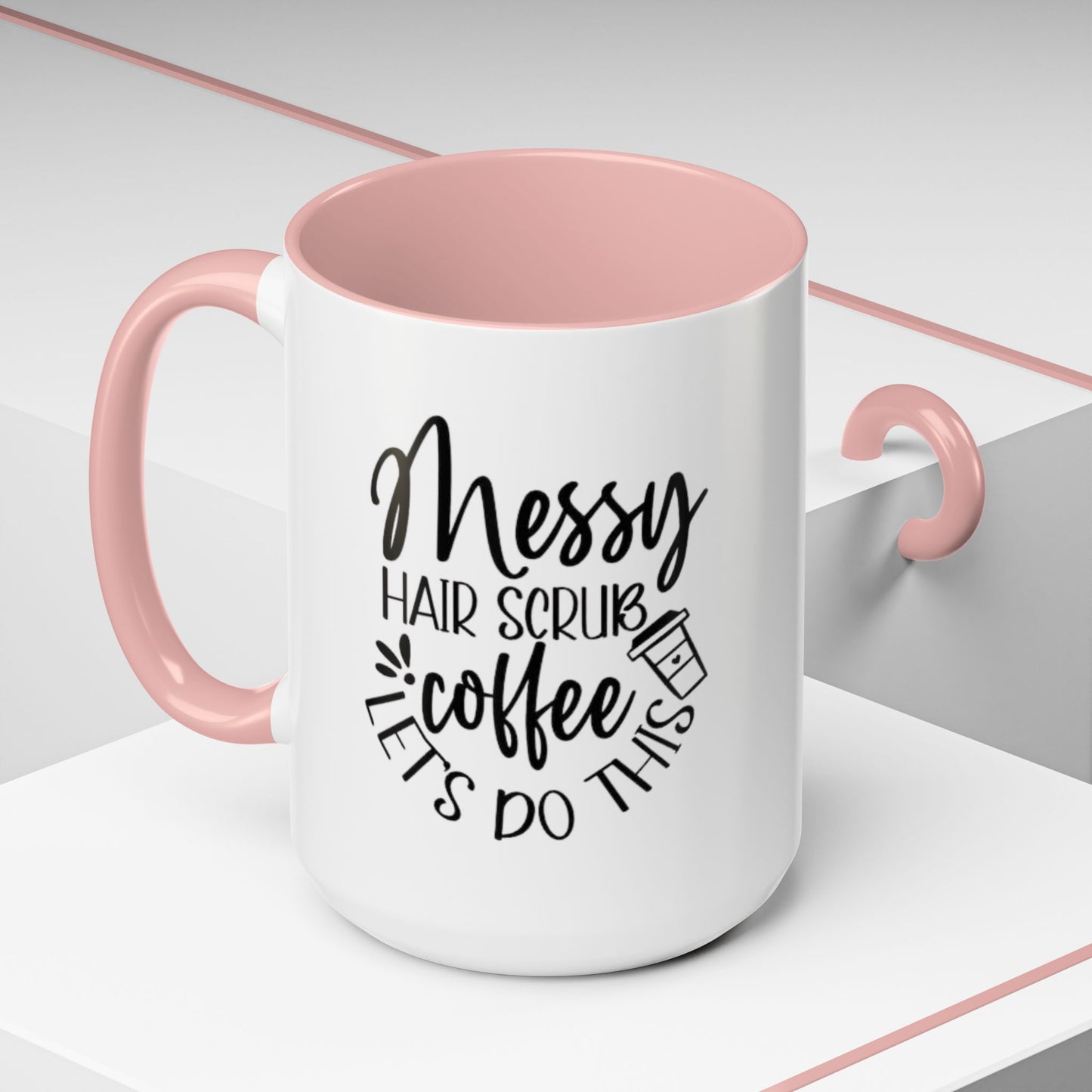 Messy Hair Coffee Mug  Fun & Quirky Gift for Coffee Lovers Motivational Coffee Cup  Positive Morning Gift