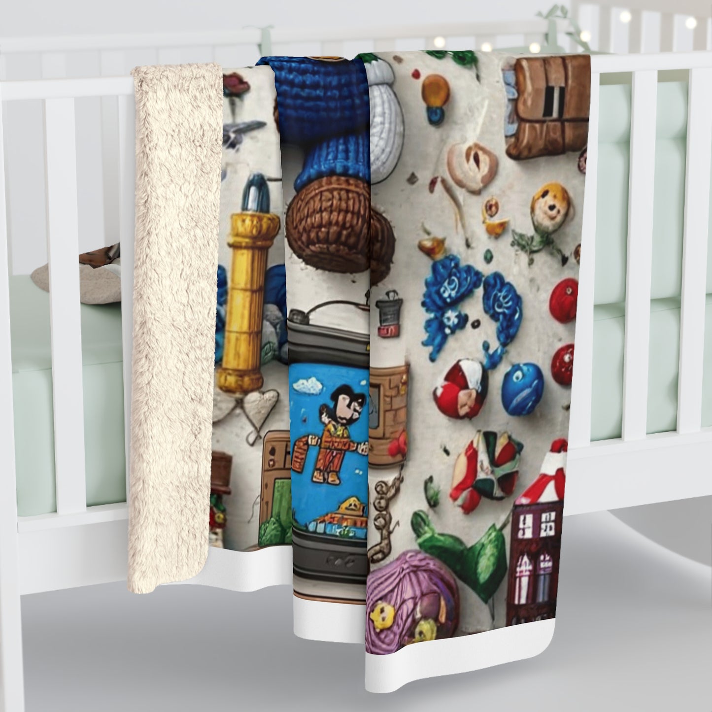 Kids Cartoon Blanket Retro Video Game Plush Throw