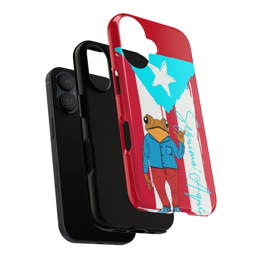 Puerto Rican Flag Frog Design ("Señorita Hops")Phone Case Isla del Encanto Phone Case – Puerto Rican Style