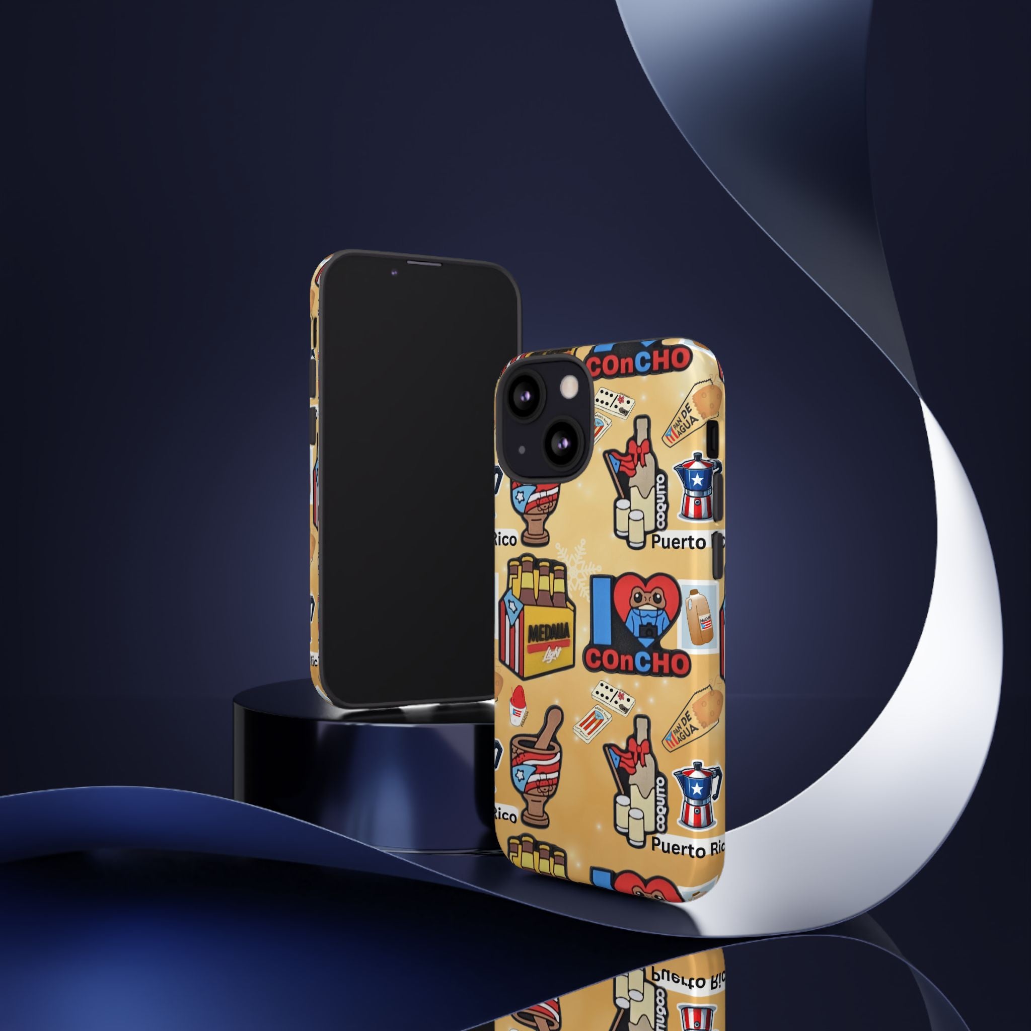 Puerto Rico Sticker Collage Tough Case  ‘I  Concho’ Pattern Phone Case