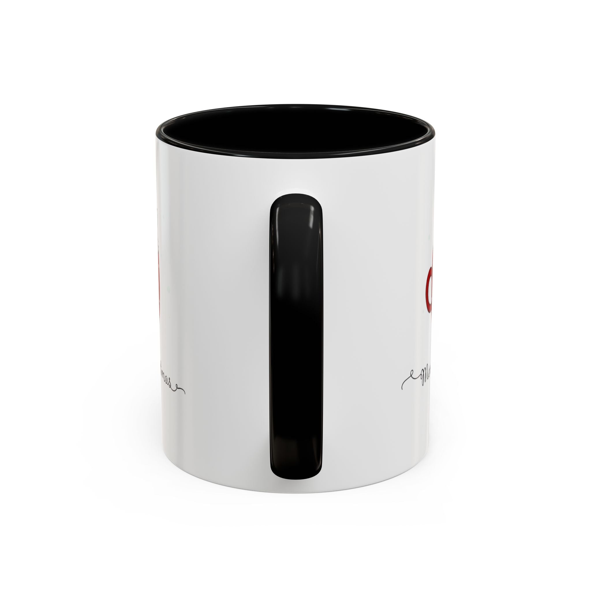 Christmas Cat Accent Mug "Merry Christmas" Polka Dot Holiday Coffee Cup Christmas Mugs Collection!