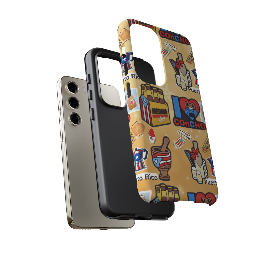 Puerto Rico Sticker Collage Tough Case  ‘I  Concho’ Pattern Phone Case