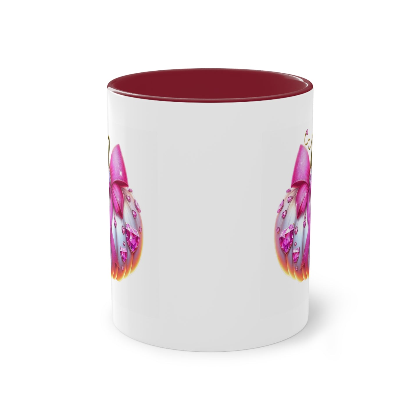 Vibrant Two-Tone Coffee Mug with Floral Design - Perfect Gift for Nature Lovers