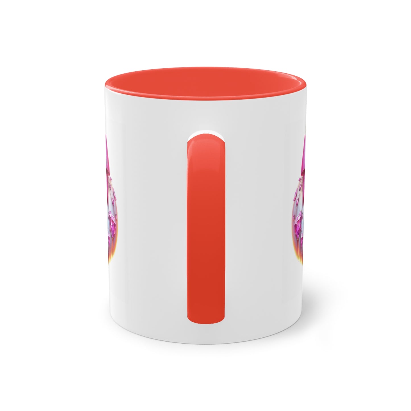 Vibrant Two-Tone Coffee Mug with Floral Design - Perfect Gift for Nature Lovers