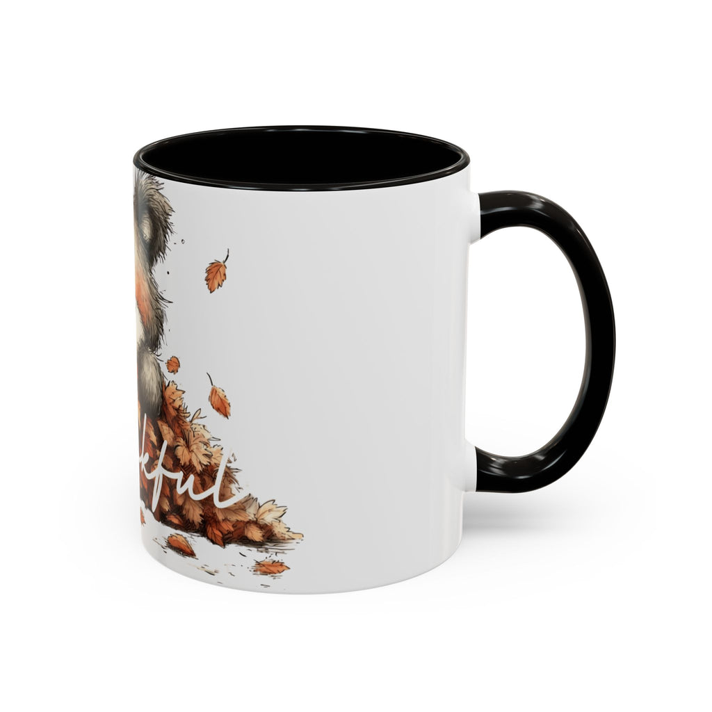 Thankful Bear Autumn Mug — Cute Fall Coffee Cup (11oz, 15oz)