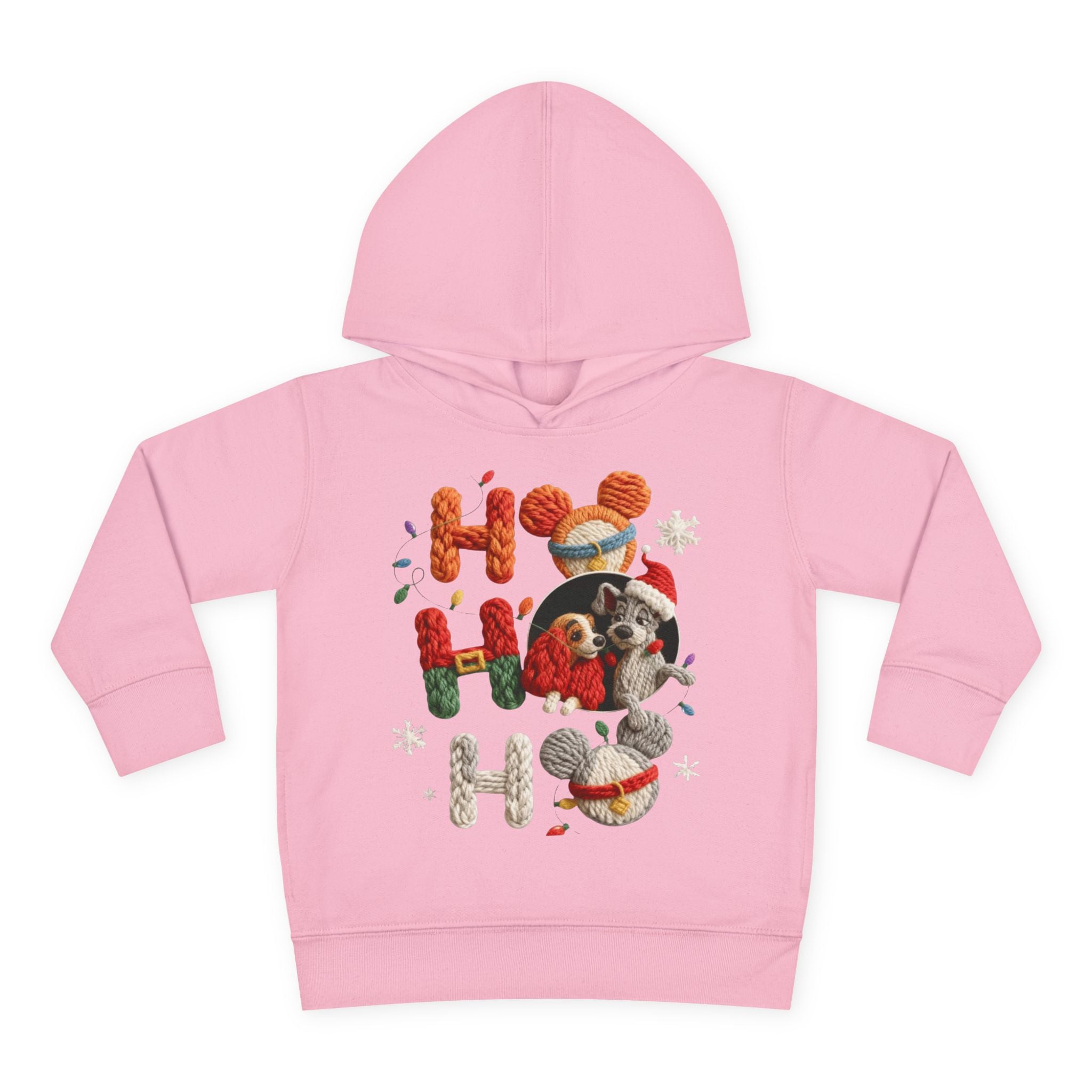 Toddler Hoodie "Ho Ho Ho" Festive Raccoon Christmas Pullover