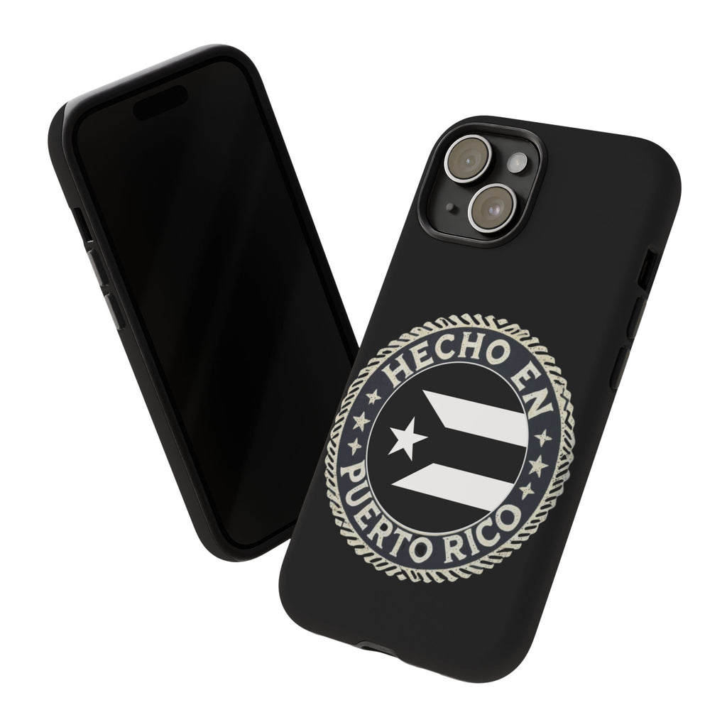 Hecho en Puerto Rico Phone Case  Puerto Rican Flag Emblem Tough Protective Cover