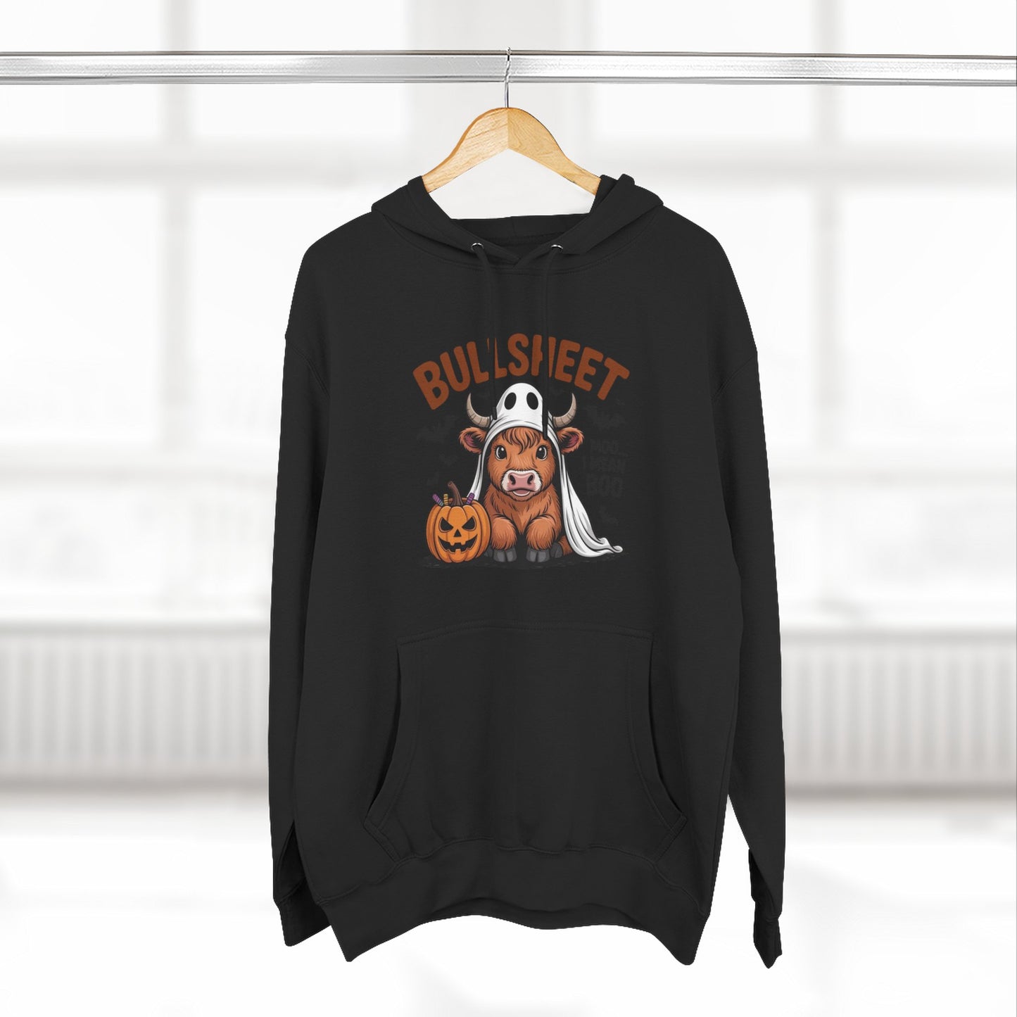 Spooky Vibes Only" Halloween Sweater Cozy Ghostly Fleece Hoodie