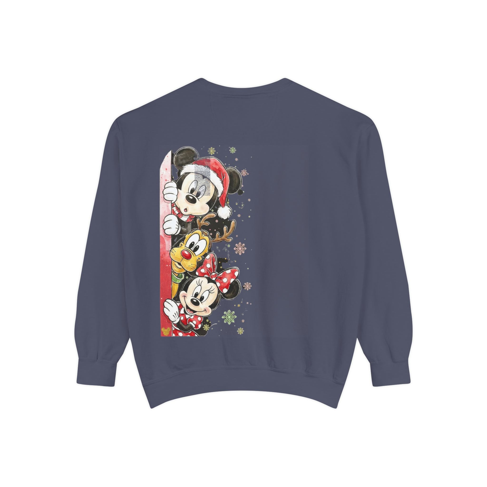 Christmas Disney Characters Sweatshirt  Mickey, Minnie & Pluto Holiday Crew Cartoon Christmas T-shirts and Sweaters