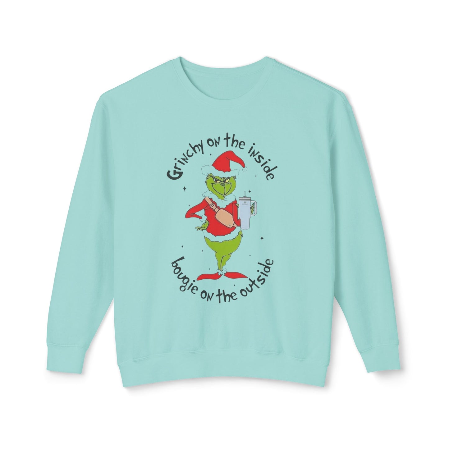 Funny, Cute & Classic Christmas Designs Grinchy on the Inside Crewneck Sweatshirt