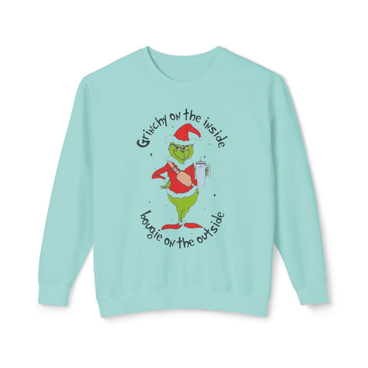 Funny, Cute & Classic Christmas Designs Grinchy on the Inside Crewneck Sweatshirt