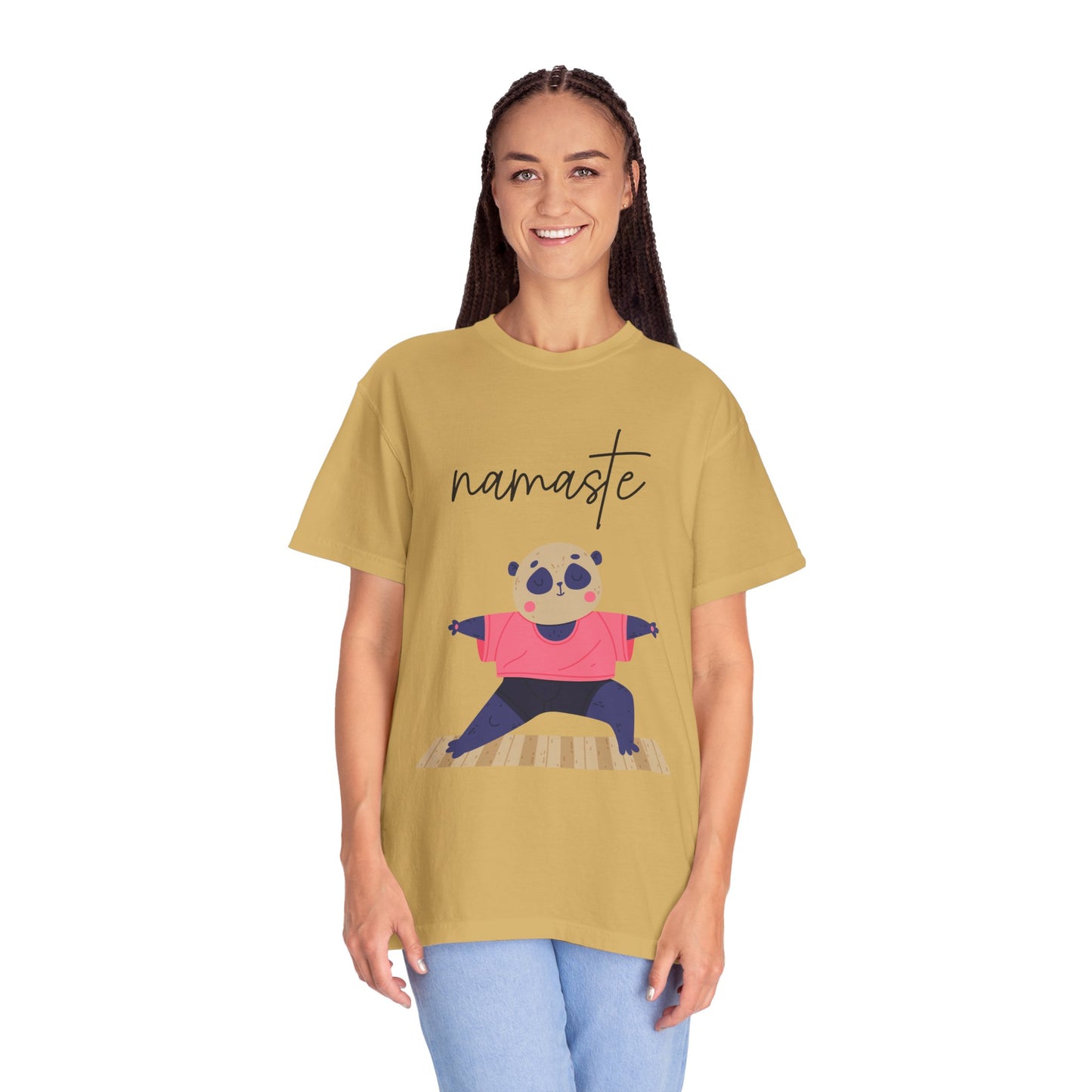 ✨ Let your outfit reflect your inner peace. Namaste Panda Unisex T-shirt, Yoga Shirt, Cute Animal Tee, Meditation Gift, Relaxation Wear, Gifts for Yogis