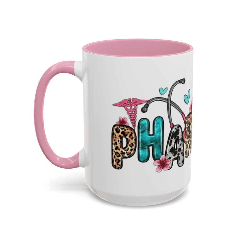 Pharmacy Nurse Coffee Mug — Cute Leopard & Teal Medical Design (11oz/15oz)Christmas mug for all healthcare heroes